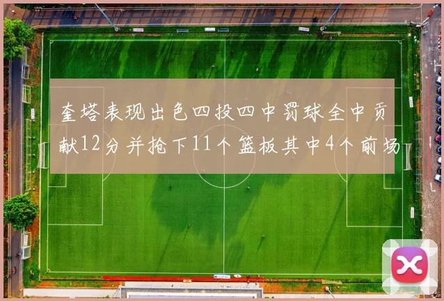 奎塔表现出色四投四中罚球全中贡献12分并抢下11个篮板其中4个前场板